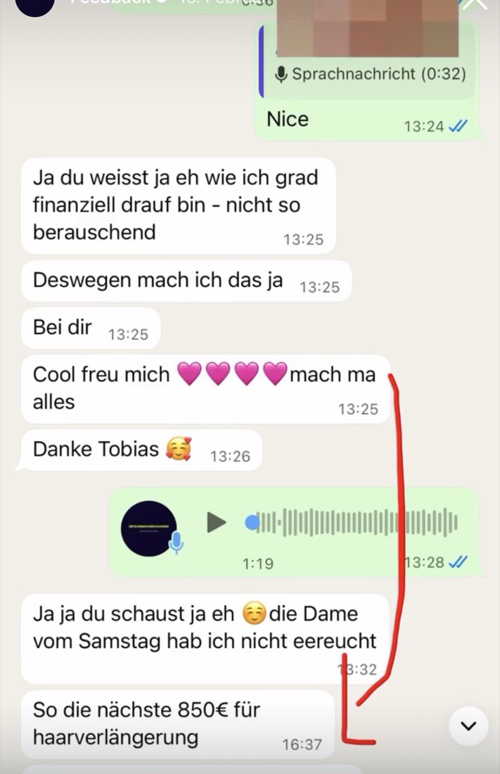 Chat: die nächste Haarverlängerung für 850 Euro